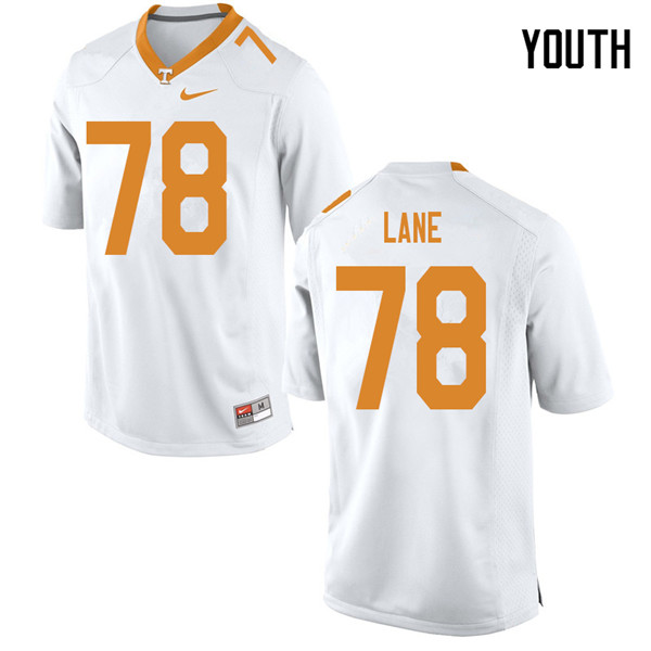Youth #78 Ollie Lane Tennessee Volunteers College Football Jerseys Sale-White